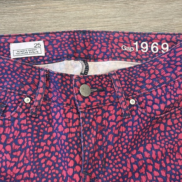 Gap 1969 Women’s “Always Skinny” Ankle Jeans - Blue/Red - Picture 3 of 7